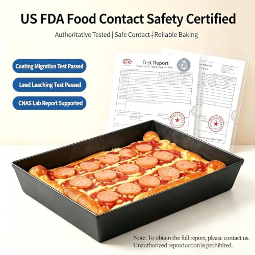 Detroit Style Pizza Pan 10x14x2.5 (Aluminum Detroit Style Pizza Pan / 14x10x2.5 Inch)