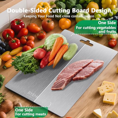 Titanium Cutting Board for Kitchen (Silver / 12"L x 9"W)