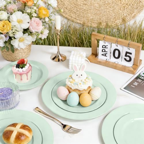 60PCS Sage Green Plates (60 Count)