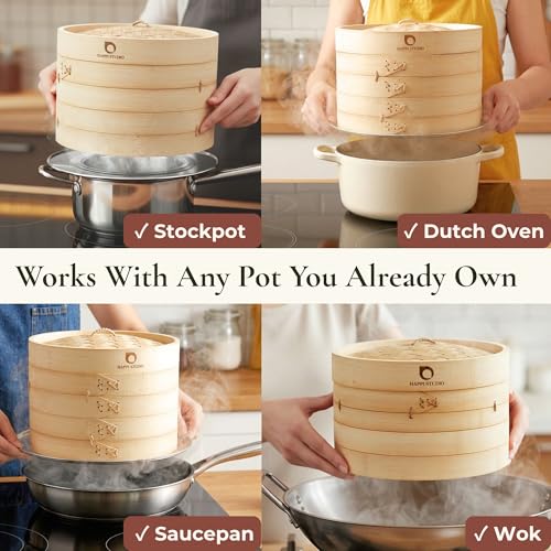 Stainless Steel Steamer Ring for Bamboo Steamer Basket 11