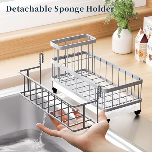 Sponge Holder for Kitchen Sink (Gray / Large)