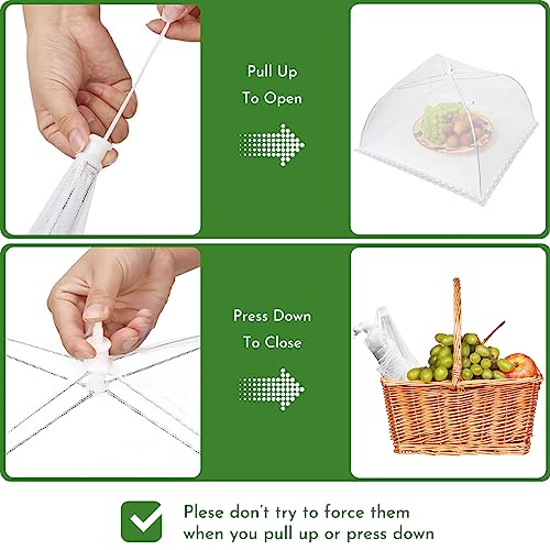 Mesh Food Covers for Outside (1 Extra Large (40x24 in) & 8 Large (17x17 in))