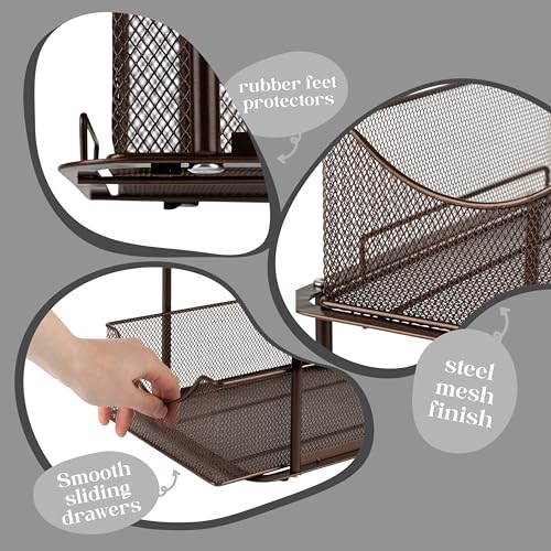 Pull Out Under Sink Organizer (2 Pack / Bronze)