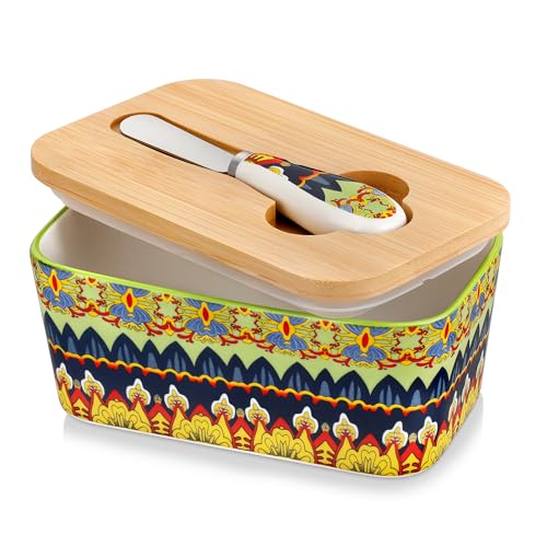 KRVI Butter Dish with Lid (Gypsy Meadow)