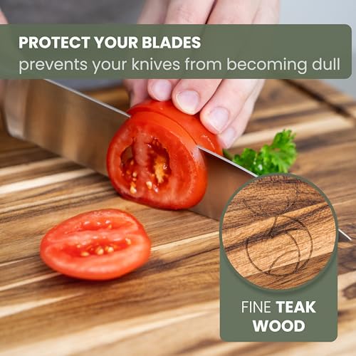 Large Teak Wood Cutting Board (24 x 18 inches)