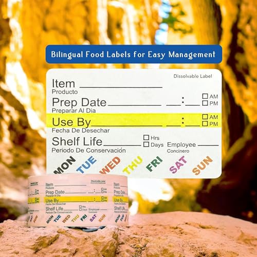 InStockLabels Dissolvable Food Rotation Labels (500 Count)