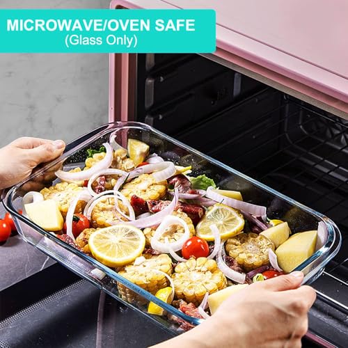 8 Pieces Glass Baking Dish with Lids (8 Count)