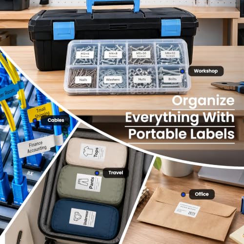 221B 2" Bluetooth Thermal Label Printer (221B-Black-5Roll)