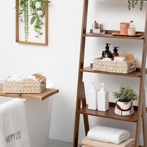 Wicker Baskets for Organizing (Butter Milk / 11¼"L x 7½"W x 3½"H)