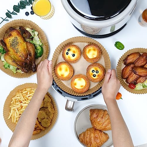 Air Fryer Disposable Paper Liners 50pcs 7.9 inch Square Parchment Paper Liner for Baking Roasting Fit 5