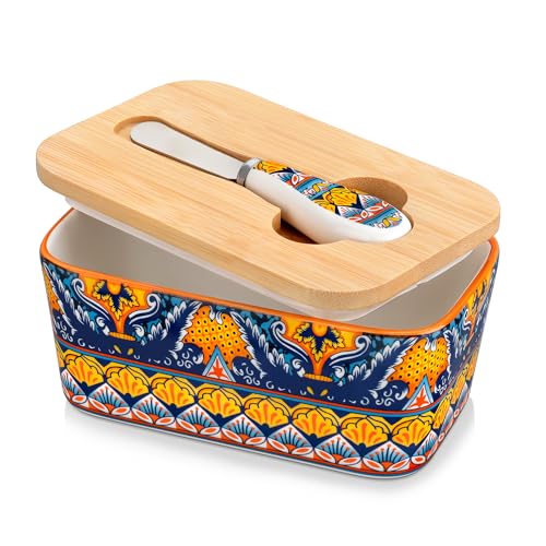KRVI Butter Dish with Lid (Andalusian Breeze)