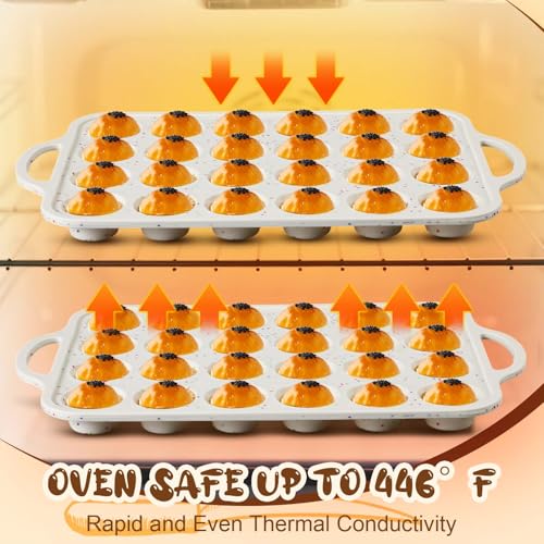 2 Silicone Muffin Pans with 200 Liners (24-cup Mini)