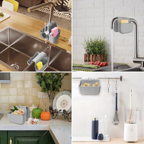 Sponge Holder for Kitchen Sink (Gray)