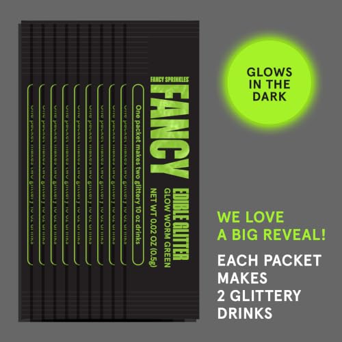 Glow Worm Green Edible Glitter Packets 2 Pack (2 Pack / Glow Worm Green)
