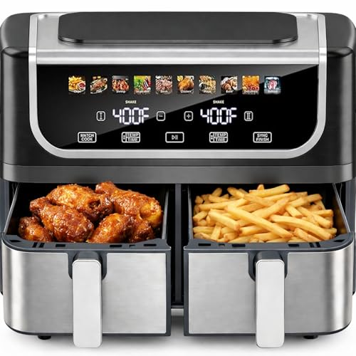 9.5 Qt Dual Basket Air Fryer (Black-9.5Qt-V3 / 9.5Qt(Dual Style))