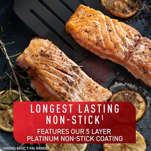 Platinum Nonstick Jumbo Cooker 5 Quart Induction Oven Broiler Safe 500F Cookware (Platinum Nonstick)