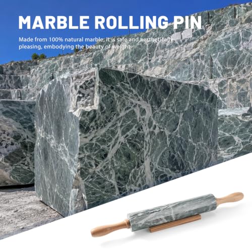 Natural Green Marble Rolling Pin (Natural Green Marble with Pastry Mat)