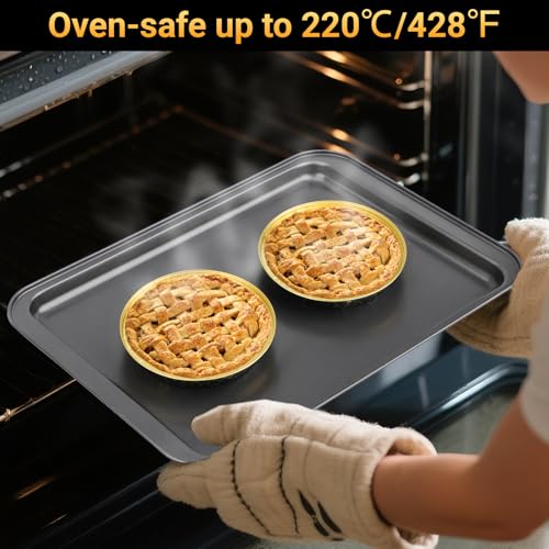 Mini Pie Pans with Lids (Black/Gold)
