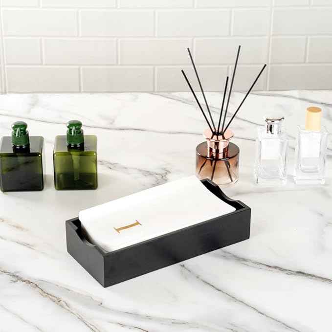 Luxenap 15.8 X 7.9 Inch Linen-Feel Guest Towels, 2000 Lettered Hand Towels - Gold Letter 'I', Sans Serif Font, White Paper Dinner Napkins, airlaid, For Restrooms And Tables