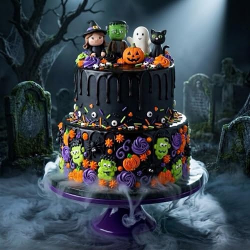 Natural Halloween Sprinkles Black and Orange Cake Decorations (Orange, Black, White, purple)