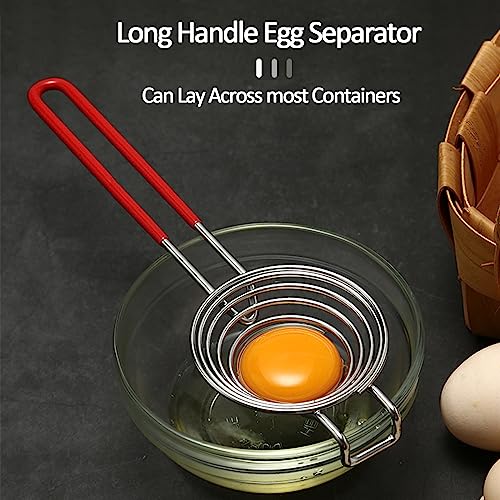 Egg Separator Egg Yolk White Separator Stainless Steel Egg White Yolk Sifting Filter Egg Divider Kitchen Tool for Baking