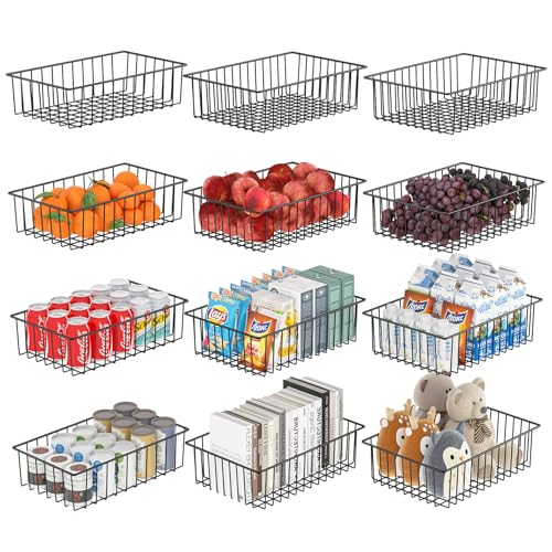 12 Pack Extra Large Wire Storage Baskets (12 pack)