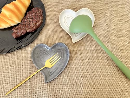 Ceramic Spoon Rest for Stove Top (Marble Grey)