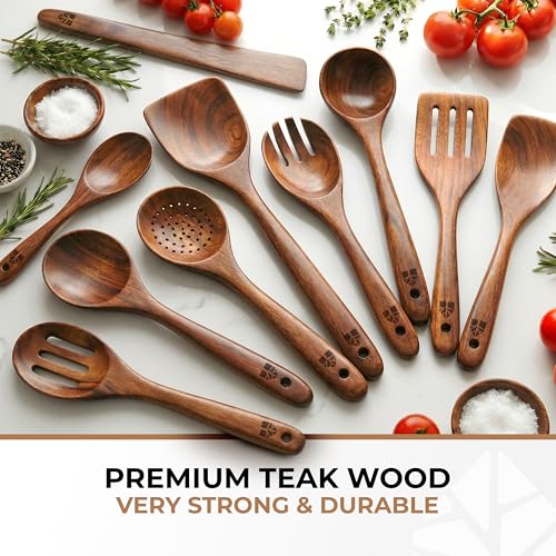 Wooden Spoons for Cooking 10 Pcs (10 Pcs)