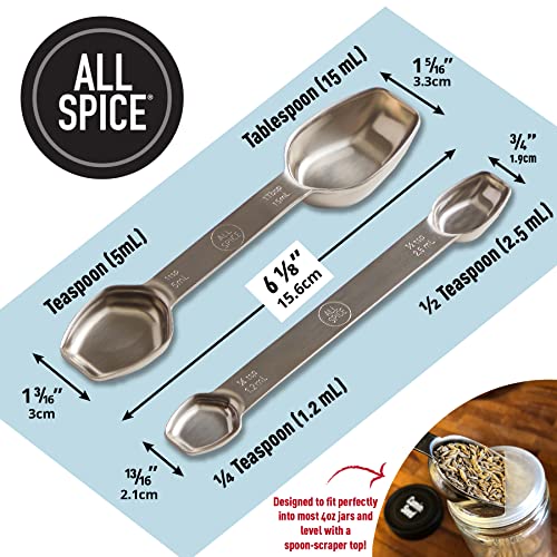 Stainless Steel Double Sided Measuring Spoon Set