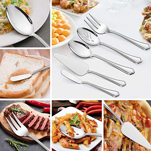 77 Piece Silverware Flatware Set for 12 (Scalloped Edge)