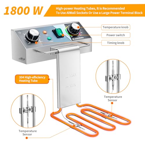 Deep Fryer Commercial Deep Fryers With Basket13Lx2 13.7Qt x 2 Thicken With Precise Temperature Control Timer Double Deep Fryer With 2 Baskets1800Wattsx2 120V Countertop Fryer Restaurant (26L 3600W)