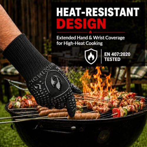 BBQ & Grill Gloves (Black / Medium)