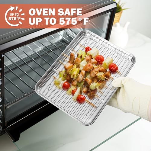 4 PCS Cooling Racks for Quarter Sheet Pan (11.6*9.1 Inch)