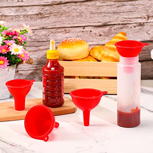Silicone Funnels 4 Pieces Wide Mouth Funnel Small and Large