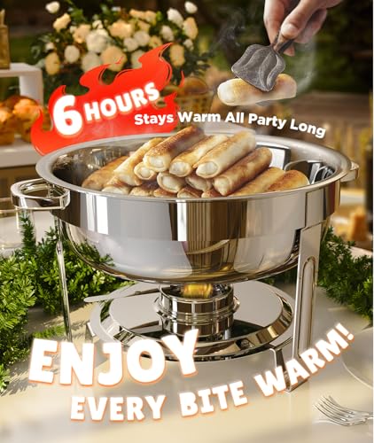 Chafing Dishes for Buffet 4 Pack (4 PACK / Silver)
