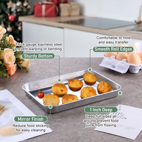 Toaster Oven Pan with Rack Set (4 Count)