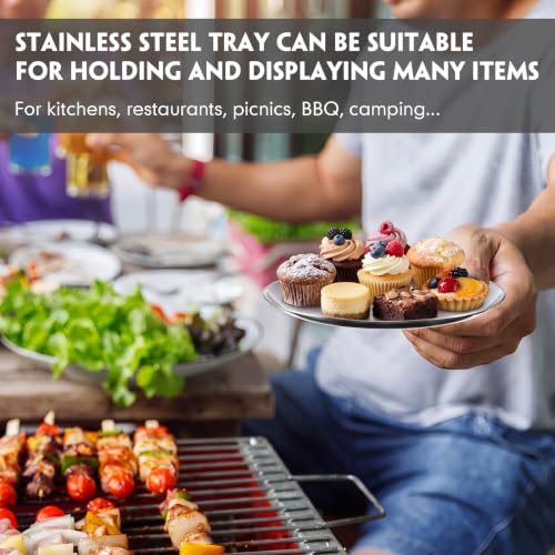 8 Pieces Matte Silver Pizza Pans 5.5 Inch Bakeware (8 Count)
