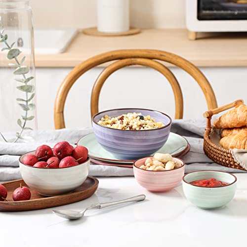 Ceramic 12 Oz Dessert Bowls Set (6 Count)