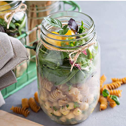 16 oz Glass Jars With Lids (16oz - Black Lid)