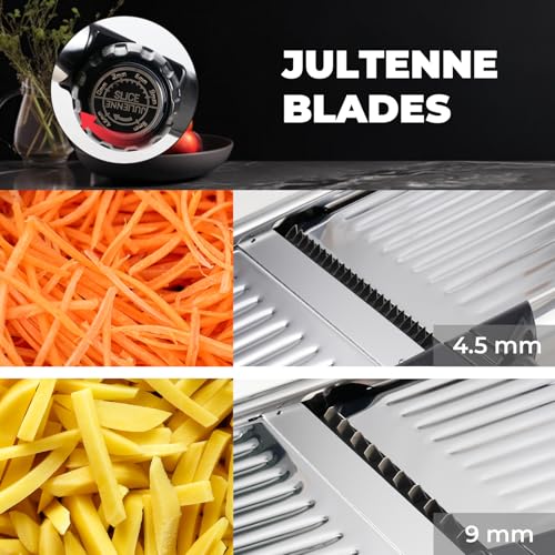 5‑in‑1 Adjustable Mandoline Slicer (Silver)