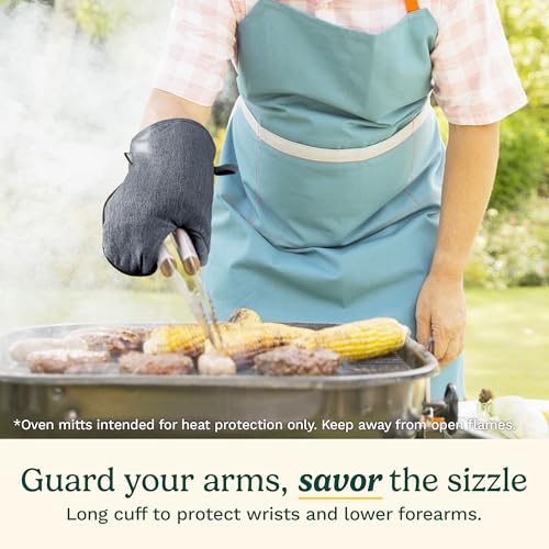Cuisinart Chambray Kitchen Oven Mitts (Charcoal)