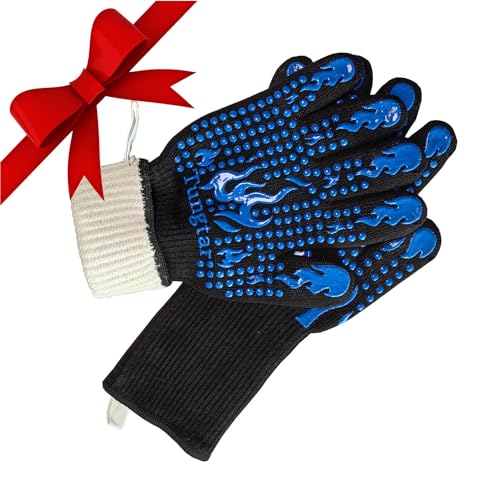 Oven Mitts Heat resistan BBQ Heat Proof Glove 1472℉ 14Inch Grill Glove for Men BBQ Gloves Gift Set for Cooking (2 Count)