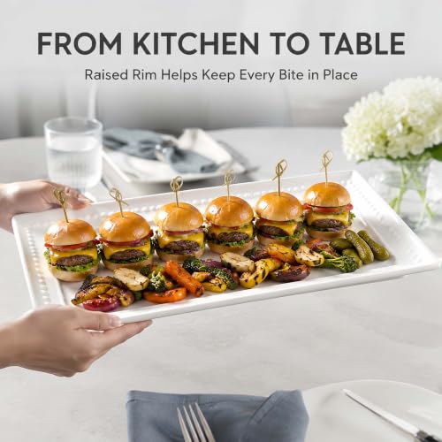 14 inch Ceramic Serving Platter (White 3)