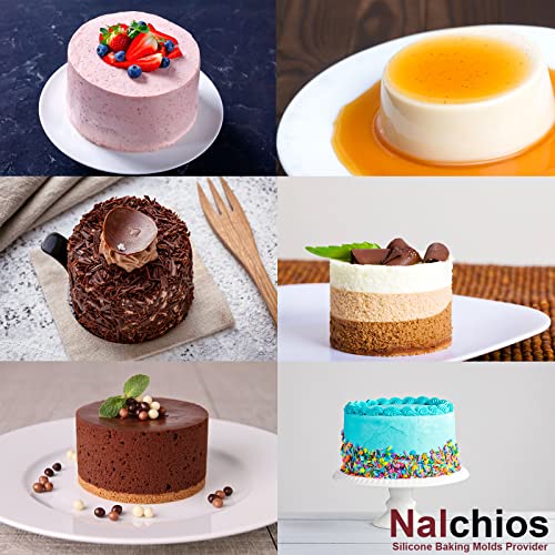 4 Inch Silicone Round Cake Pans Set of 4 (4 Inch 4 PCS)