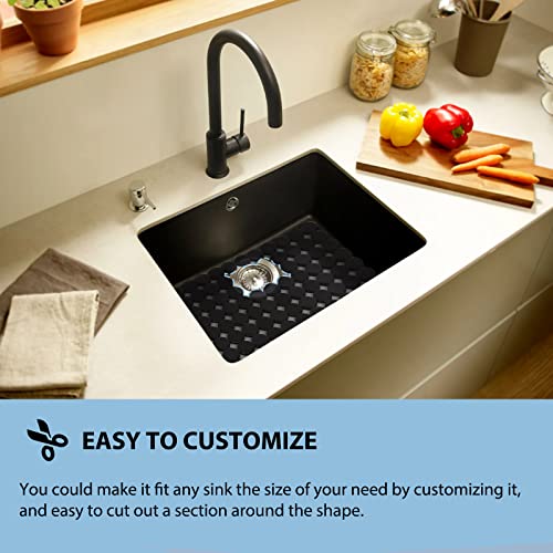 Sink Protectors Mat for Kitchen Sink (Black)