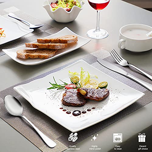 48 Pieces Silverware Set with Serving Utensils (48 Pieces)
