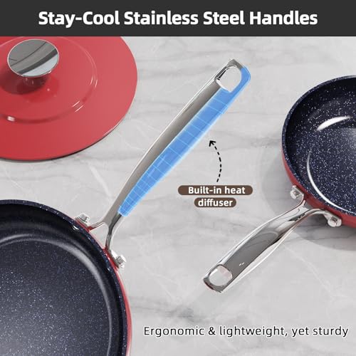 Lux 13pc Forged Lightweight Nonstick Ceramic Cookware Set (Cinnamon)