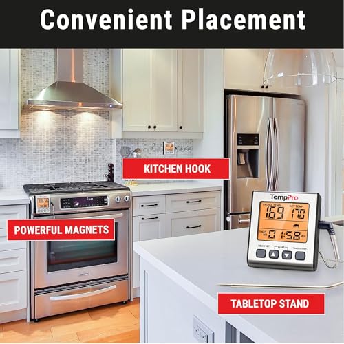 TempTrack Digital Meat Thermometer for Cooking and Grilling