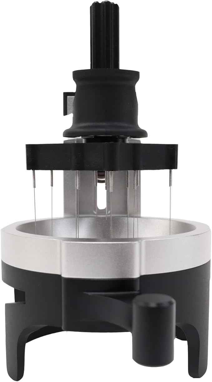 Barista Hustle AutoComb, Espresso WDT Distribution Tool, 12 Needle Espresso Stirrer, Adjustable Needle Depth, Compatible with Most 58mm Baskets and Portafilters, Durable and Replaceable Components