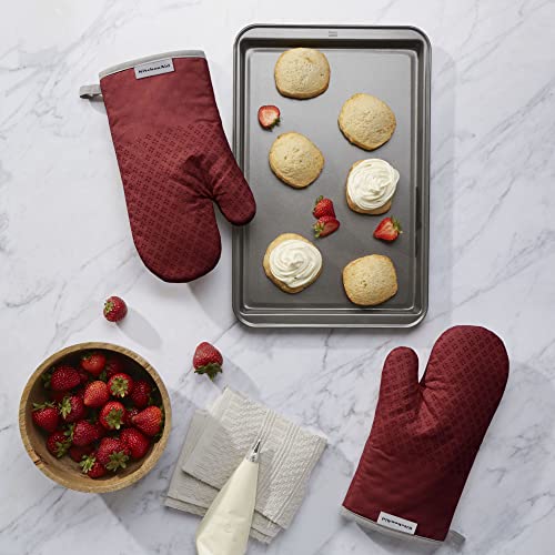 Asteroid Oven Mitt Set (7"x12.5" / Smoked Paprika Red)